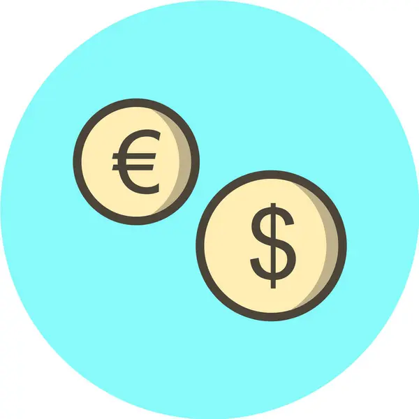 Symbol Eura Vektorová Ilustrace — Stockový vektor