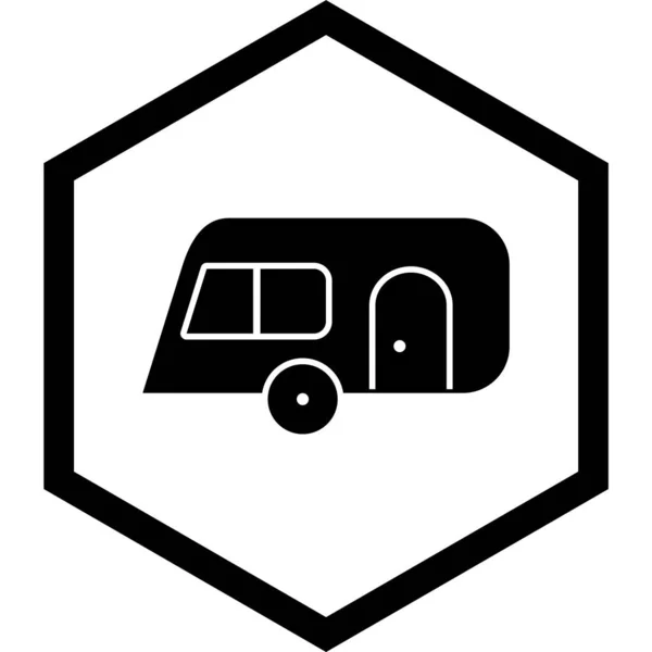 Icono Caravana Estilo Moda Fondo Aislado — Vector de stock