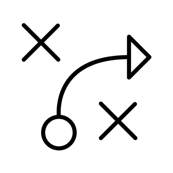 Icône Ligne Flèches Illustration Vectorielle — Image vectorielle