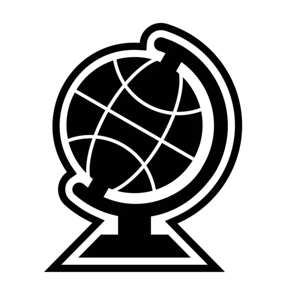 Globe Sign Icon Fundal Alb Ilustrație Vectorială — Vector de stoc