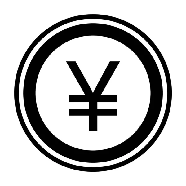 Icono Yen Estilo Moda Aislado Fondo — Vector de stock