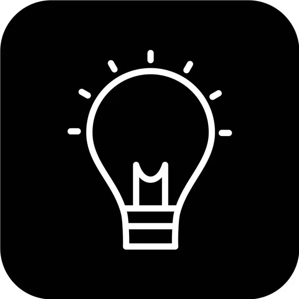 Light Bulb Icon Vector Illustration — Stock Vector