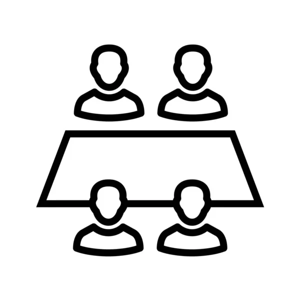 Icône Vectorielle Ligne Personnes — Image vectorielle