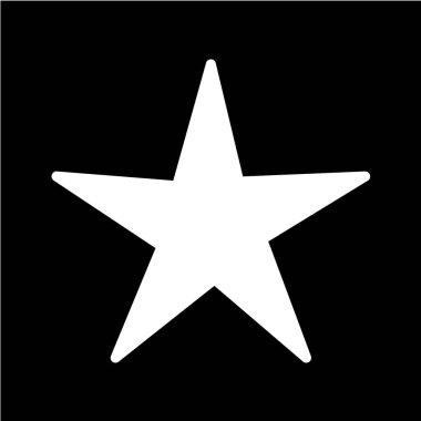 Beyaz arkaplanda izole edilmiş yıldız simgesi
