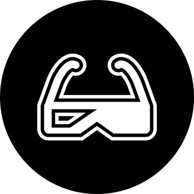 Moda Biçimli 3d Gözlük Simgesi İzole Arkaplan