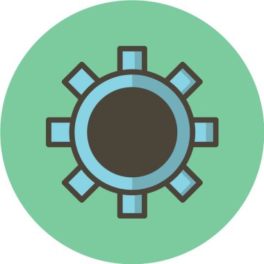 dişli düz vektör simgesi