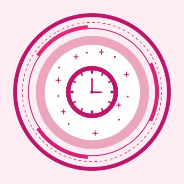 Moda Biçiminde Saat Simgesi İzole Arkaplan