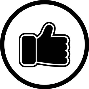 başparmak yukarı simgesi, vektör illüstrasyonu