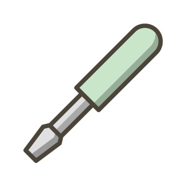 Beyaz arkaplanda siyah renkli tornavida simgesi izole edildi. onarım sembolü vektör illüstrasyonu.