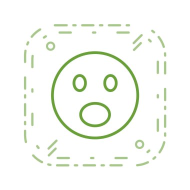 Moda Biçimli Emoji Simgesi İzole Arkaplan 