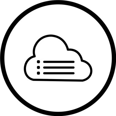 Bulut simgesi vektör illüstrasyonu
