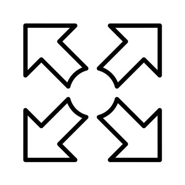 Ok çizgisi simgesi, vektör illüstrasyonu