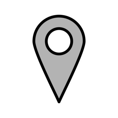 Moda Biçimli Konum Simgesi İzole Arkaplan