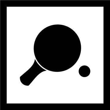 Tenis raketi ikonu. vektör illüstrasyonu