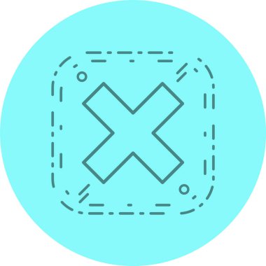 Moda Biçimli İzole Arkaplanda Simgeyi İptal Et