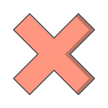 Bir negatif sembol simgesinin vektör illüstrasyonu