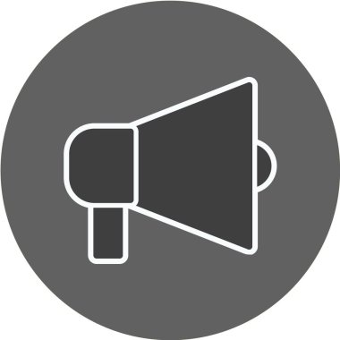 megafon vektör simgesi. Megafon işareti. duyuru sembolü