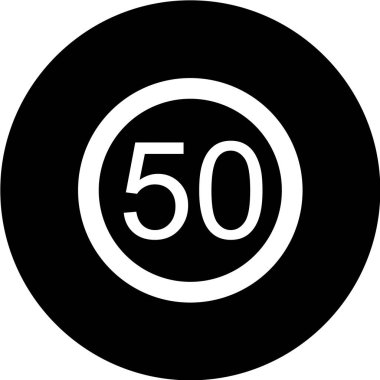 50 numaralı simge, vektör illüstrasyonu