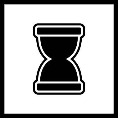 Moda biçimi izole edilmiş arkaplanda kum saati simgesi