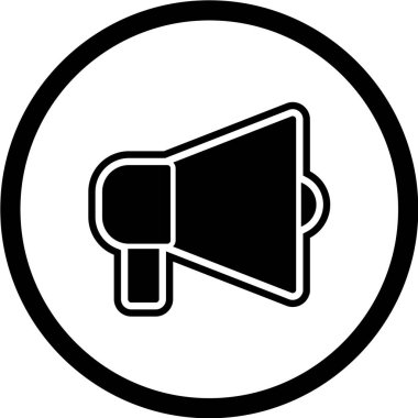 megafon simgesi, vektör illüstrasyonu