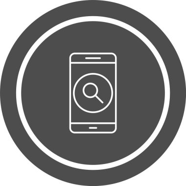 Mobil Uygulama Simgesini Moda Biçimli İzole Arkaplanda Ara