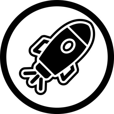 Uzay Gemisi Simgesi Moda Biçimli Ayrı Arka Gruplandırılmış