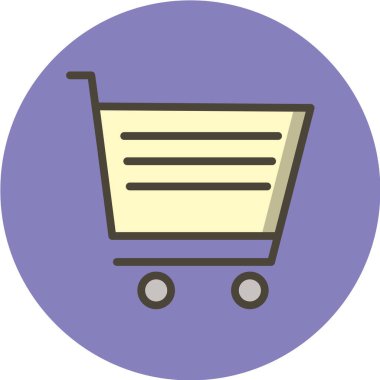 Alışveriş arabası vektör simgesi