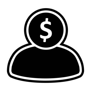 Banker Simgesi Moda Biçiminde İzole Arkaplan 