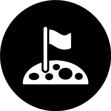 Golf topu ikonu vektör illüstrasyonu