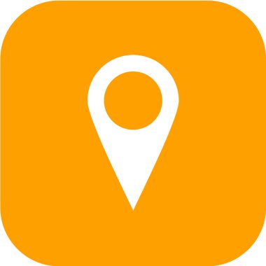 Harita işaretleyici simgesi, vektör illüstrasyonu