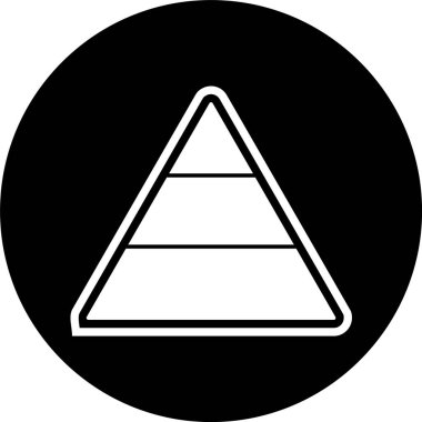 Moda Biçimli Ayrı Arkaplanda Piramit Simgesi     