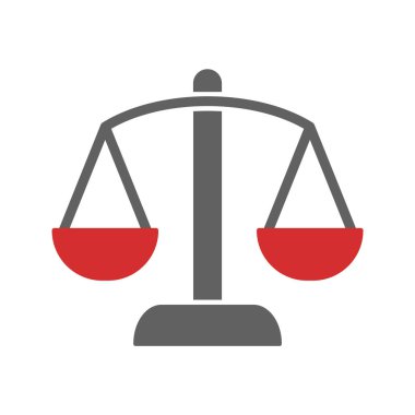 Moda Biçimli Ayırılmış Arkaplanda Denge Simgesi  