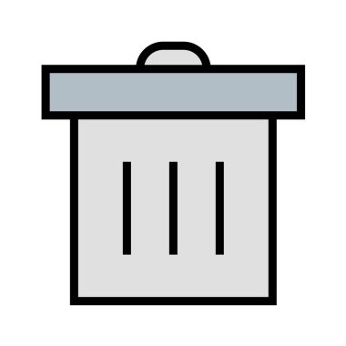 Çöp kutusu vektör çizgisi simgesi