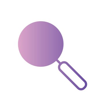 Büyütme cam simgesi, vektör illüstrasyonu