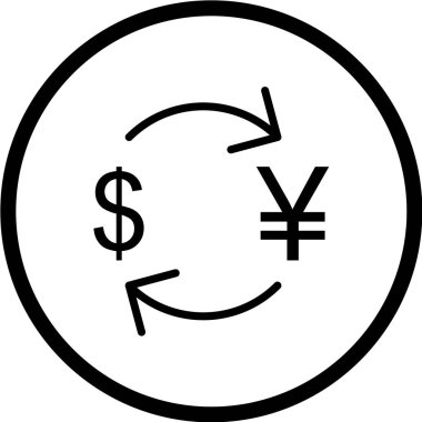 Dolar işareti vektör simgesi.