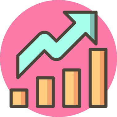 Moda Biçiminde Büyüme Simgesi İzole Arkaplanı     