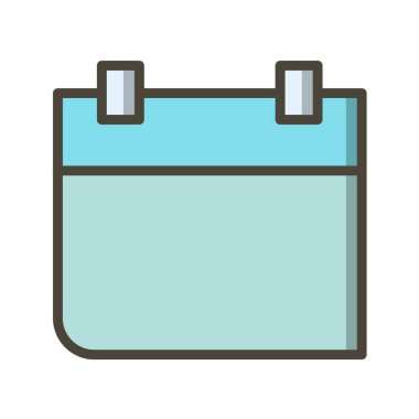 Düz çizgili gri tonlu takvim simgesi. vektör illüstrasyonu