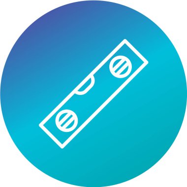 Mavi arkaplanda izole edilmiş tek bir vektör çizimi.