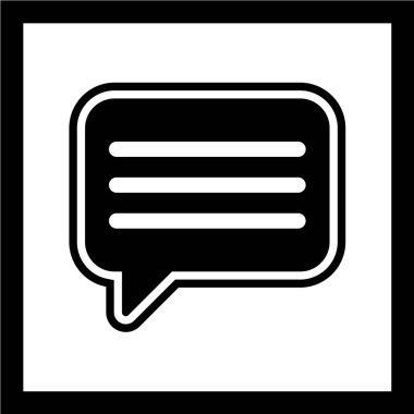 Sohbet balonu, konuşma baloncukları ikonu. vektör illüstrasyonu