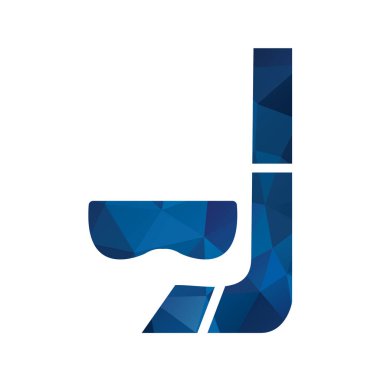 J harfi logo vektörü. baskı, poster, kart, afiş, broşür, amblem için yaratıcı tasarım ögesi