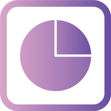 Pasta grafiği simgesi. düz tasarım biçimi