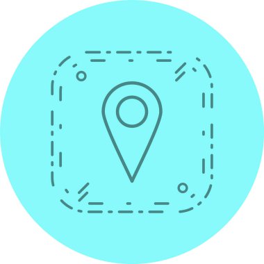 Moda Biçimli Konum Simgesi İzole Arkaplan