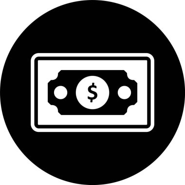 Banka notu Simgesi Moda Biçiminde İzole Arkaplan   