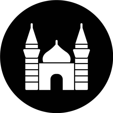 Cami silueti vektör illüstrasyonu