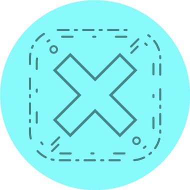 Bir x harfinin vektör illüstrasyonu