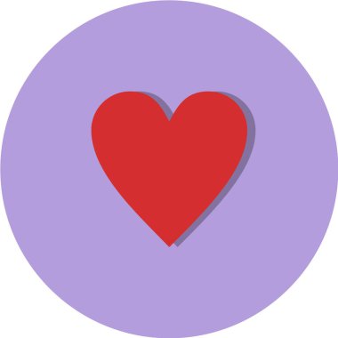 vektör kırmızı kalp simgesi beyaz arkaplanda izole edildi