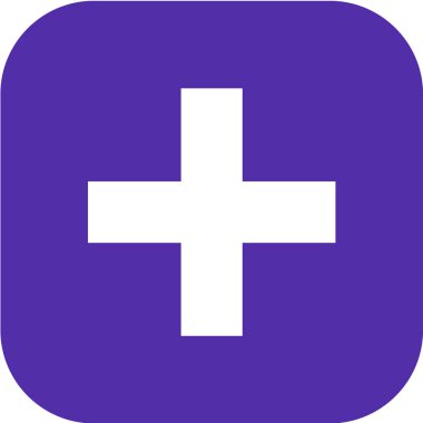 Haç şeklinde artı işareti.