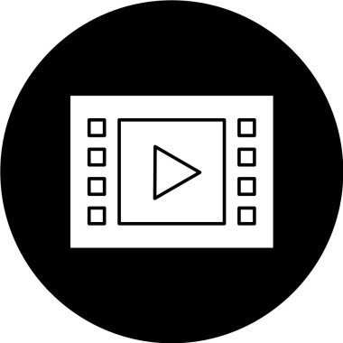 video simgesi, vektör illüstrasyonu