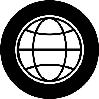 Küresel simge vektör illüstrasyonu