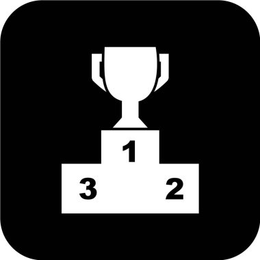 Kazanan podyumun vektör illüstrasyonu